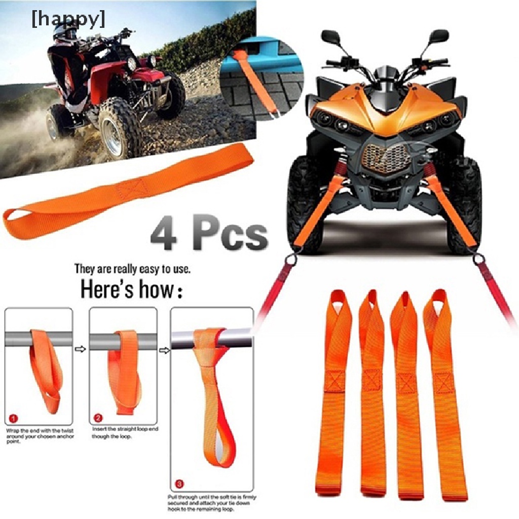 Ha 1 / 4 Pcs Tali Strap Derek Motor Atv 600lbs Id