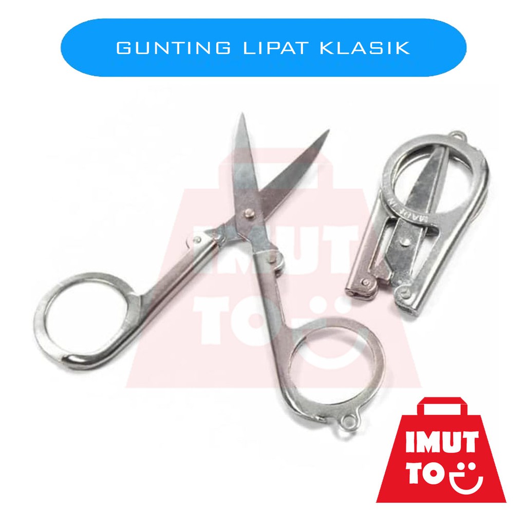 

IMUTTO GUNTING LIPAT KECIL STAINLESS KLASIK MURAH MERIAH PROMO ALAT TULIS KANTOR ATK