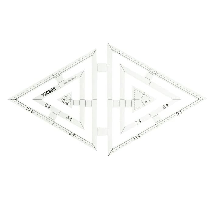 

Penggaris Jahit-Menjahit - Quilting Ruler - Patchwork Ruler Segi Tiga