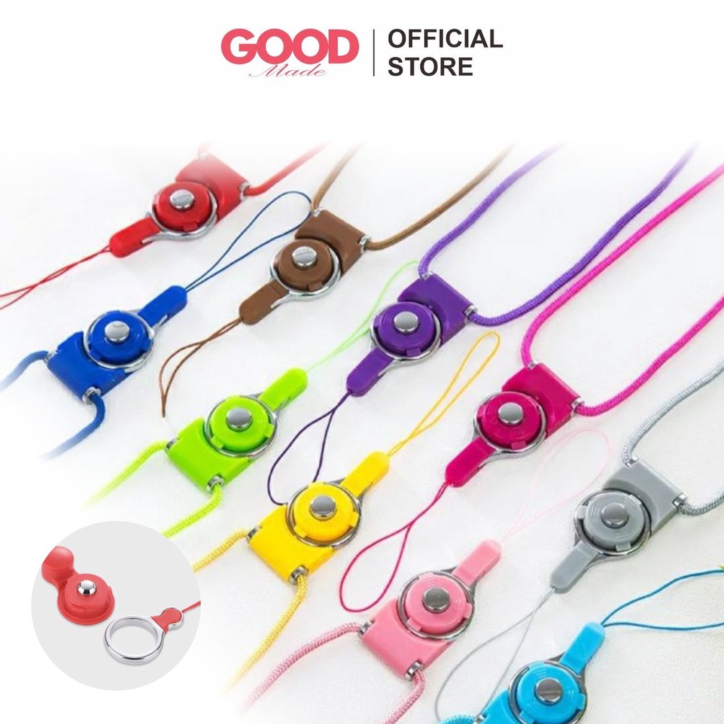 GOOD MADE - Kalung Tali Gantungan HP | Tali Strap Handphone | Gantungan HP Tombol Klik | COD