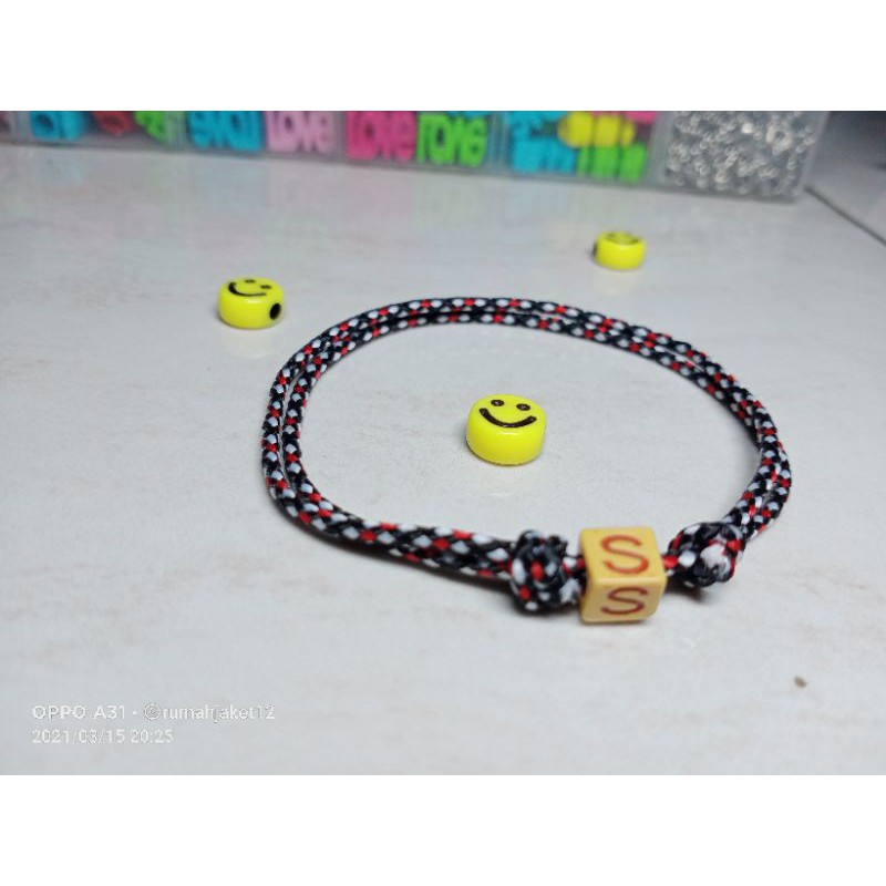 gelang tali perusik FREE HURUF INISIAL