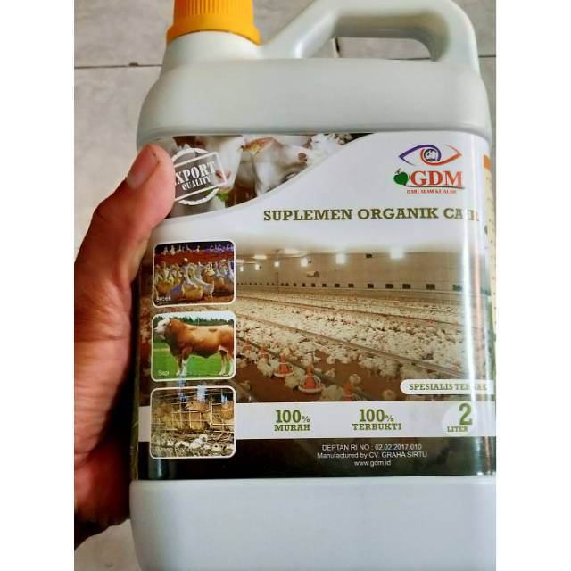 Gdm ternak 2liter Suplemen organik cair perternakan unggas/ sapi