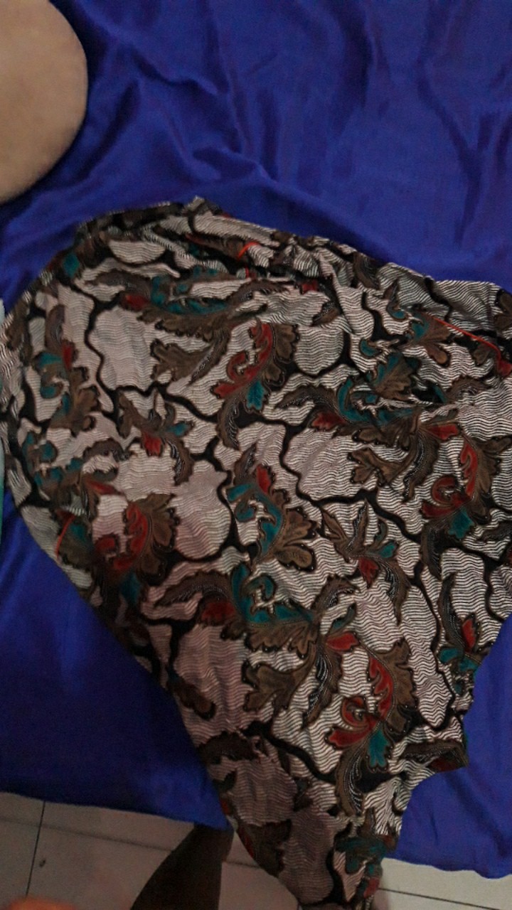 Tey-17 Batik Wanita Asj Sa Hrb026 Kenongo Kemeja Tosca Pendek