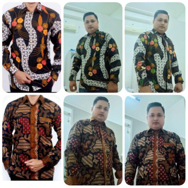 Kemeja Batik Pria Modern Lengan Panjang Casual Modis Slim Fit Trendy Masa Kini Ol 162