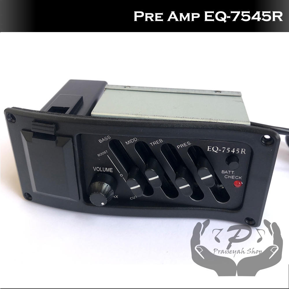 Pre Amp Equalizer Gitar Akustik EQ 7545 R Preamp EQ7545