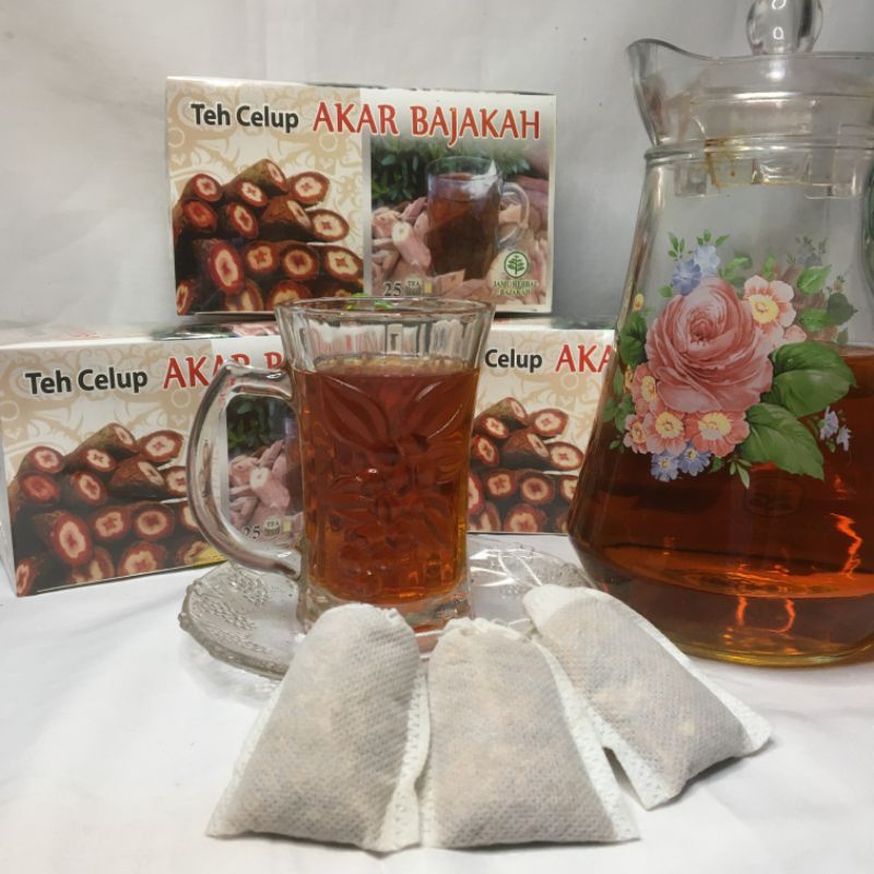

Teh celup akar kayu bakajah Isi 25 Pcs Praktis Siap Seduh Original