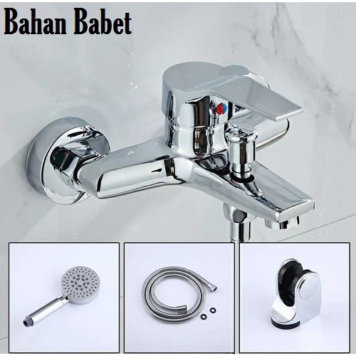 Kran bathub panas dingin 2 lubang Kran Air Kran Shower Kuningan/Stainless