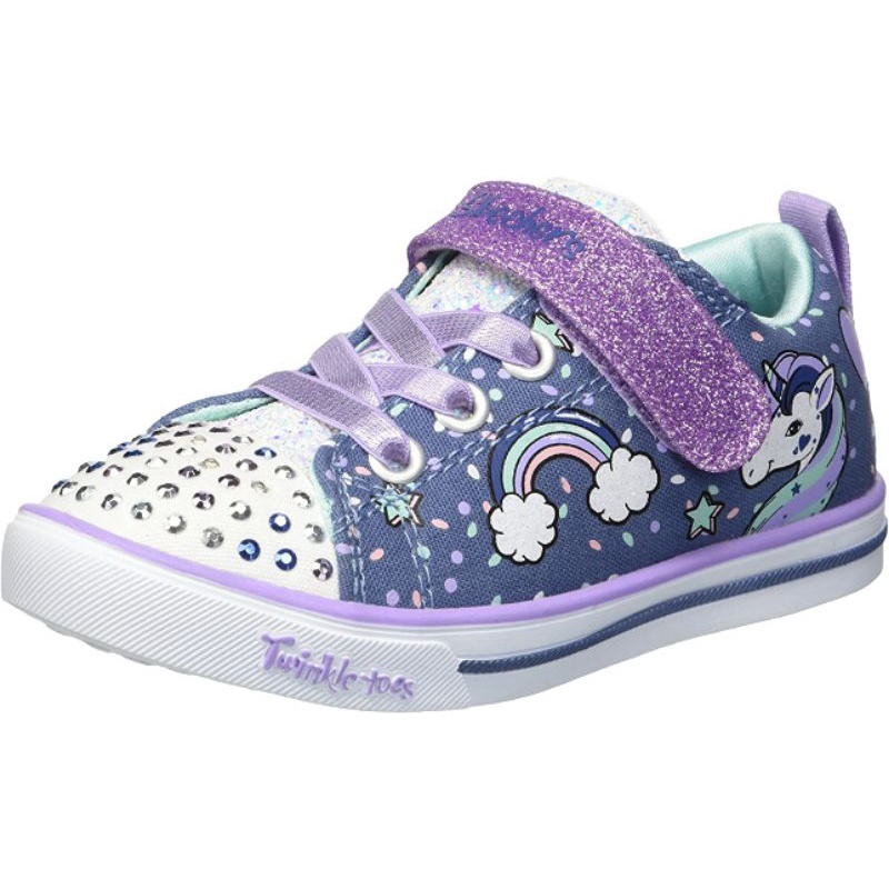 sepatu anak preloved SKECHERS TWINKLE TOES S.LIGHT SPARKLE LITE - UNICORN CRAZE