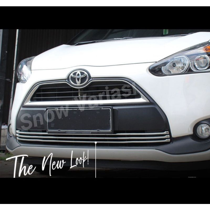 List Grill Radiator Depan Toyota Sienta Chrome