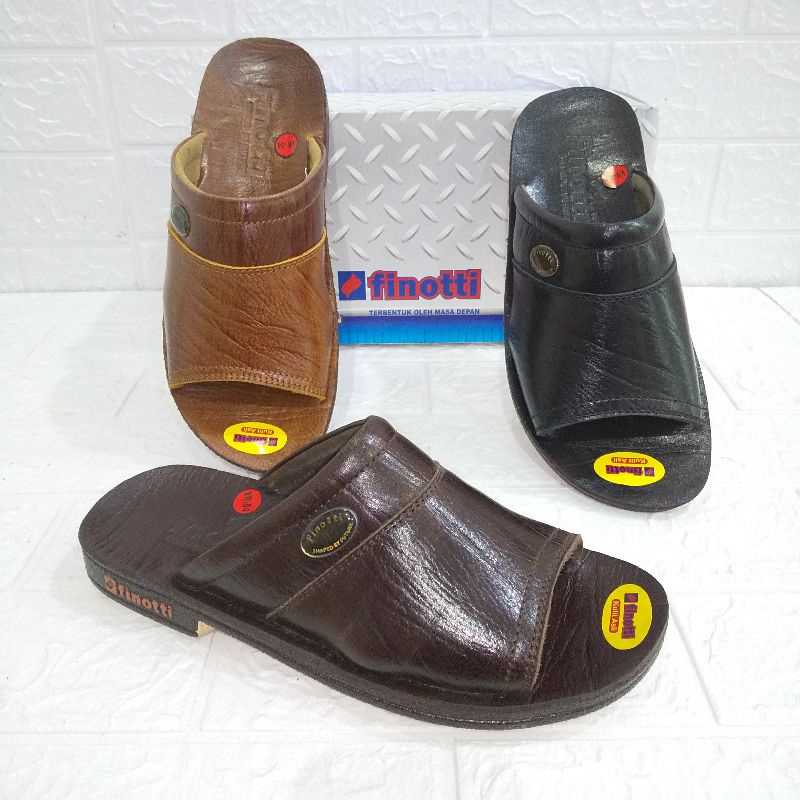 Sandal kulit finotti VR 04 size 38-42, sandal formal finotti, sandal kulit asli merk finotti