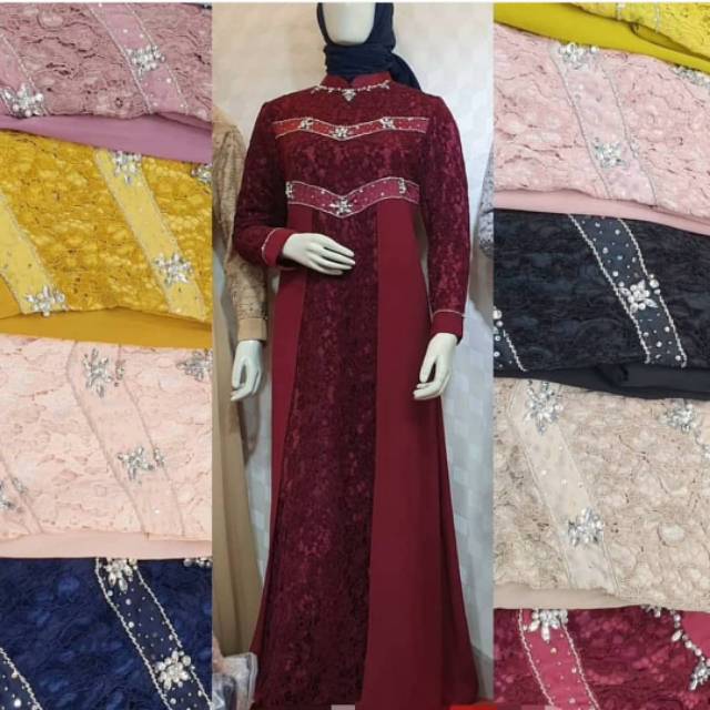 New gamis kayla pesta terbaru ori