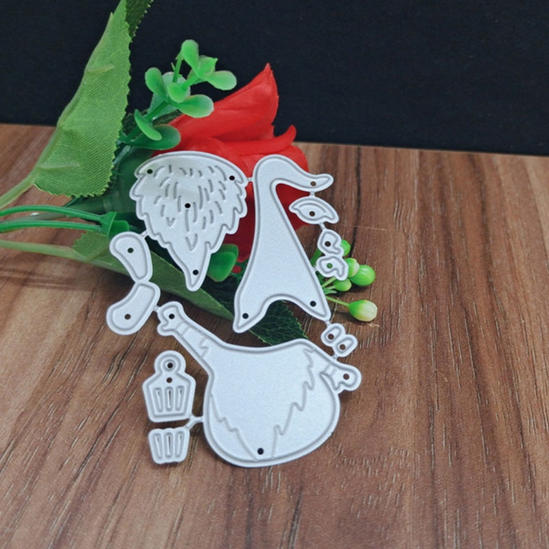 Cetakan Stensil Cutting Dies Motif Santa Claus Natal Bahan Metal Untuk Scrapbook / Craft Diy