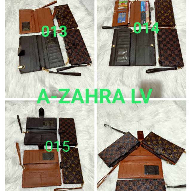 A-ZAHRA 013,014,015 DOMPET LV DAMIER DAN MONO ADA TALI PEGENGAN DOMPET ELEGAN