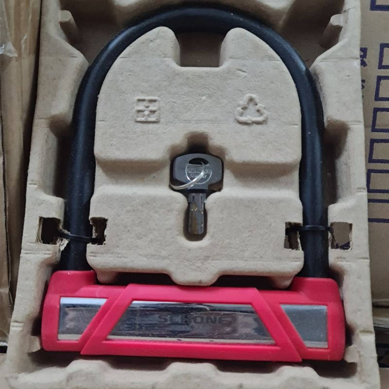gembok motor gembok gerbang pengaman sepeda sc 310 Schone-Merah