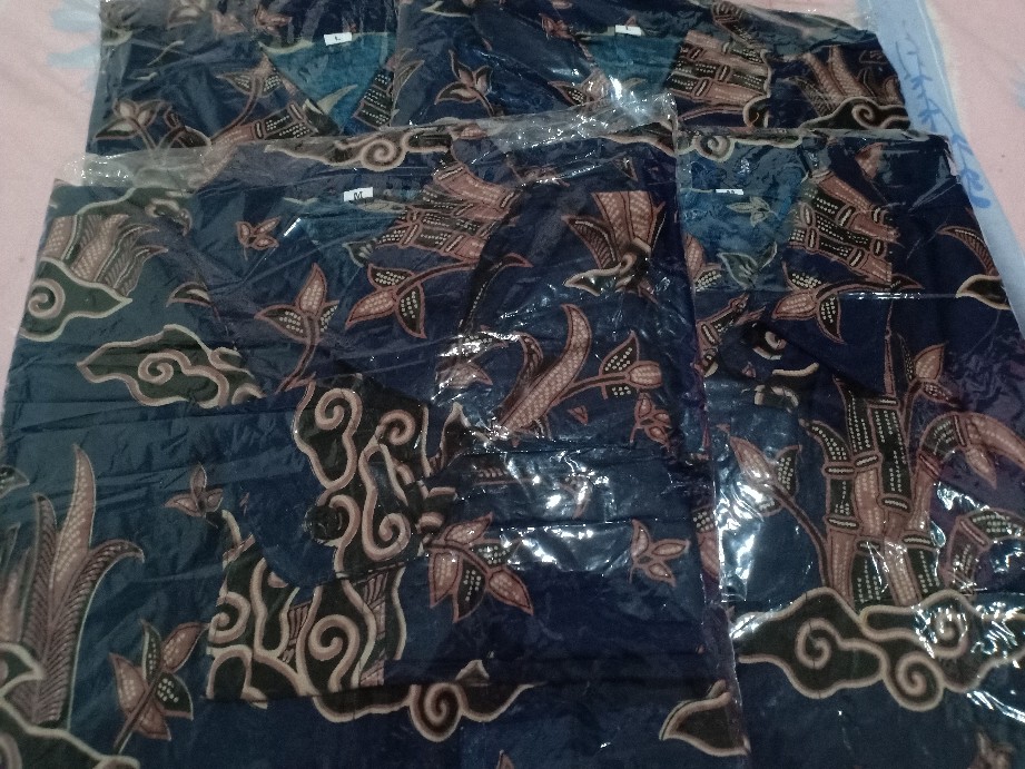 Kemeja Batik Pria Lengan Panjang Size M L Xl Xxl  Bswart Batik Hrb026 Kenongo Hem