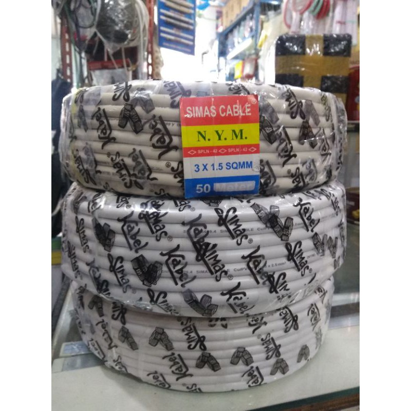 Kabel 3x1.5 NYM Kawat Tembaga SNI Simas