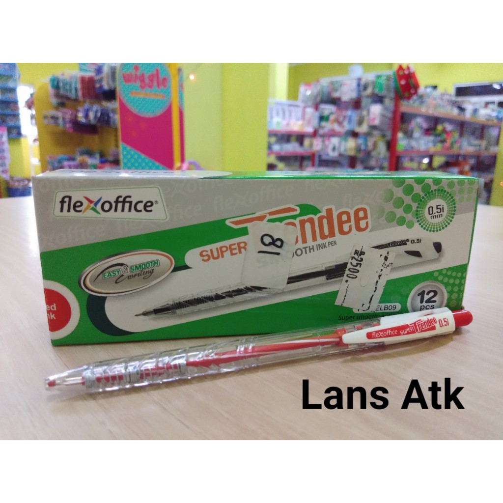 

Pulpen / Ballpoint / Pen Flexoffice Super Trendee FO-GEL09 0.5mm RED