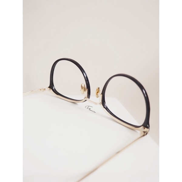 Flavia Eyewear - Kacamata Linda Round Steel (custom minus, photochromic, blueray, bluechromic dan photobrown)