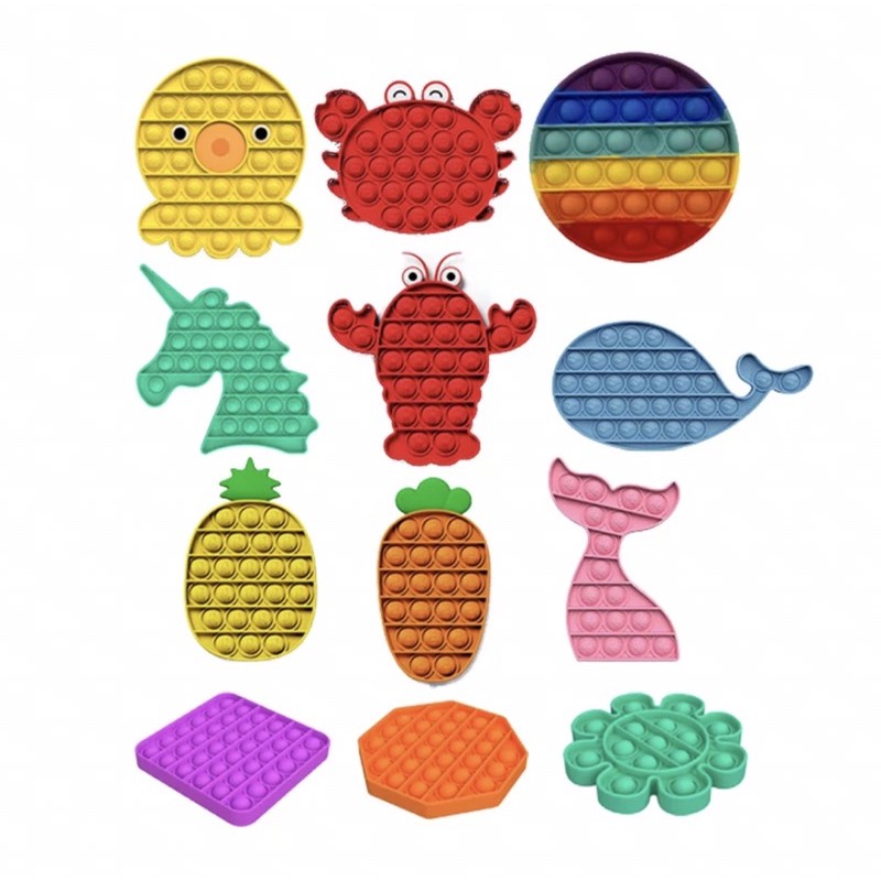 【Ready Stock】pop its / fidget pop its  mainan viral  (FREE KELERENG)