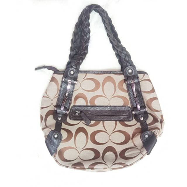 Tas Kulit mix canvas Ala COACH