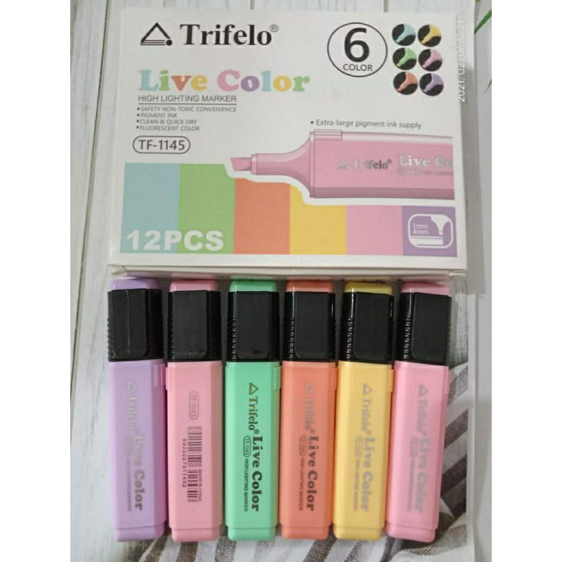 

Stabillo Trifelo 1145 6 warna pastel / Highligter/ Stabillo macaron