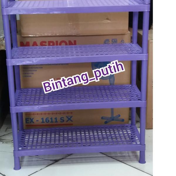 ✺ Rak Sepatu Plastik Susun 4 / Rak Sandal ➽