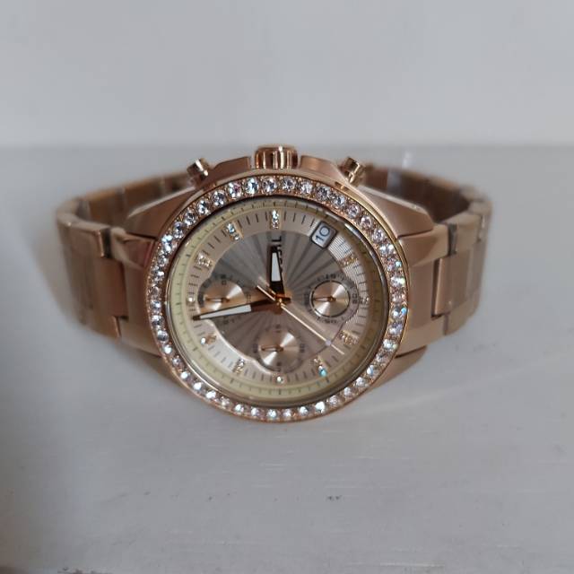 Jam tangan wanita fossil es 2683 rantai gold original ES 2683 RANTAI GOLD FASHION DIAMOND ORIGINAL