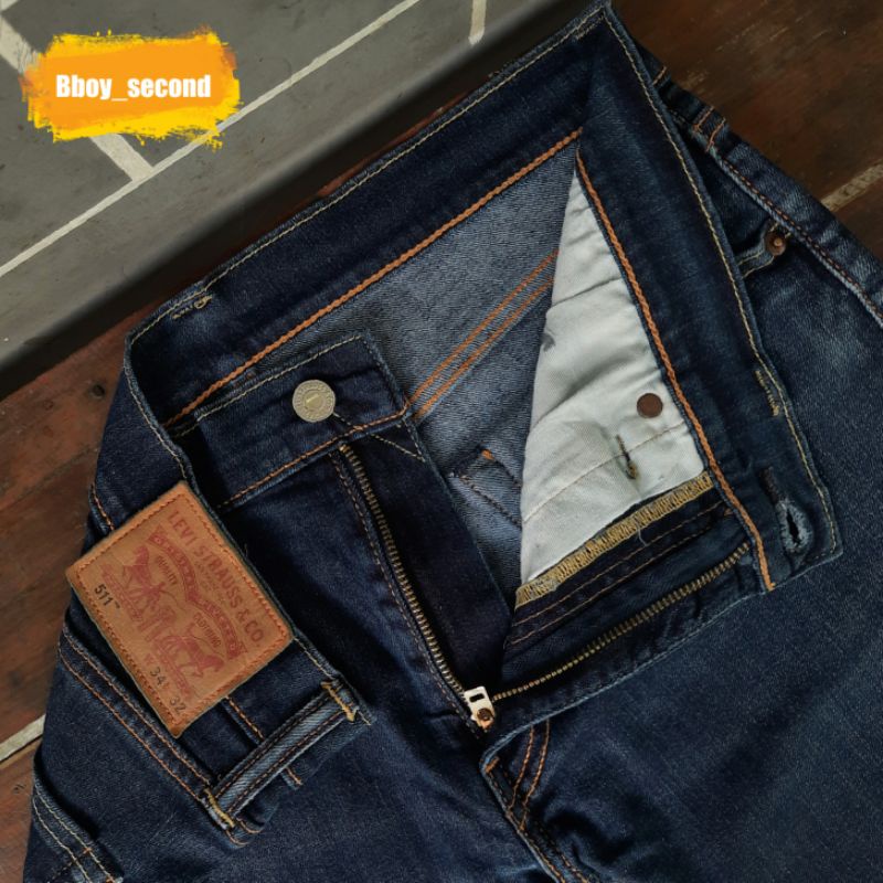Levis 511 Jeans Made In Slimfit Straight Indigo Raw Denim