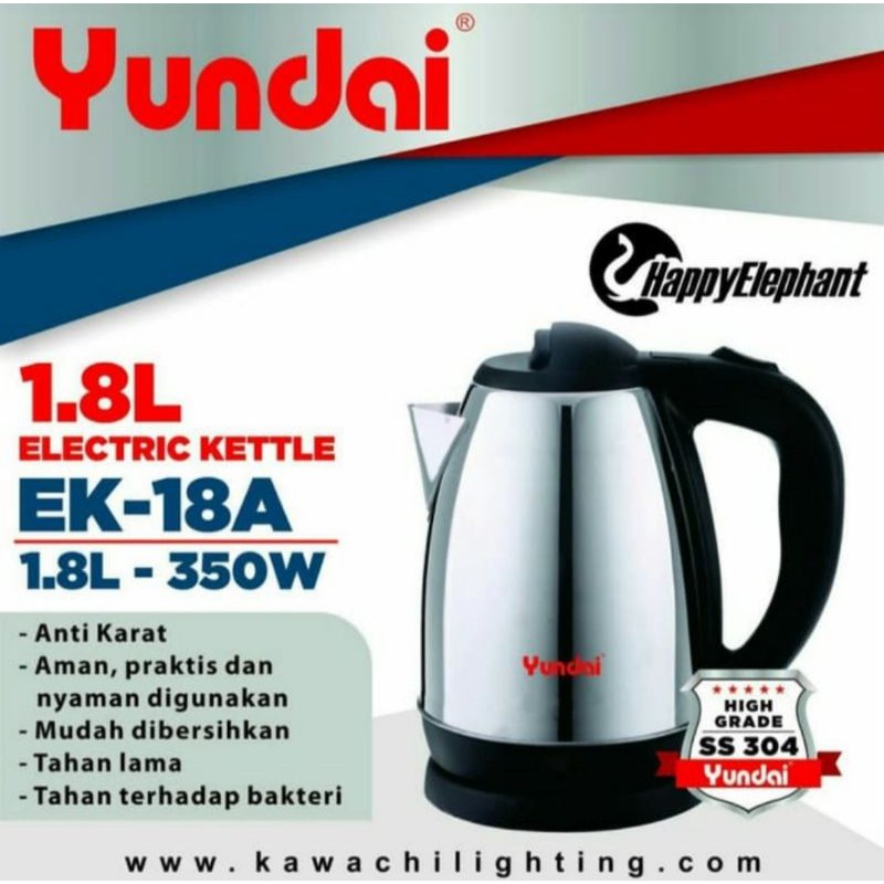 KETTLE-TEKO LISTRIK-PEMANAS AIR 1,8L