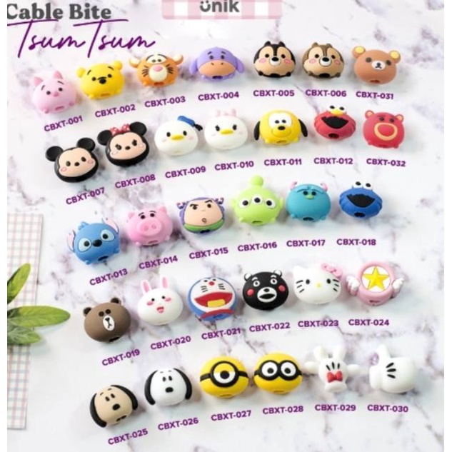 TSUM TSUM - Cable Bite/ Pelindung Ujung Kabel/ Cable Saver/ Cable Protector