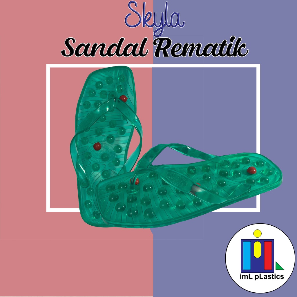 Sandal japit Refleksi sandal kesehatan REMATIK Kristal sandal