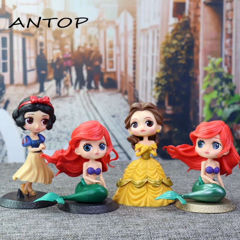 Boneka Action Figure Kartun Princess Lucu 4 Desain Untuk Dekorasi Topper Kue ANTOP