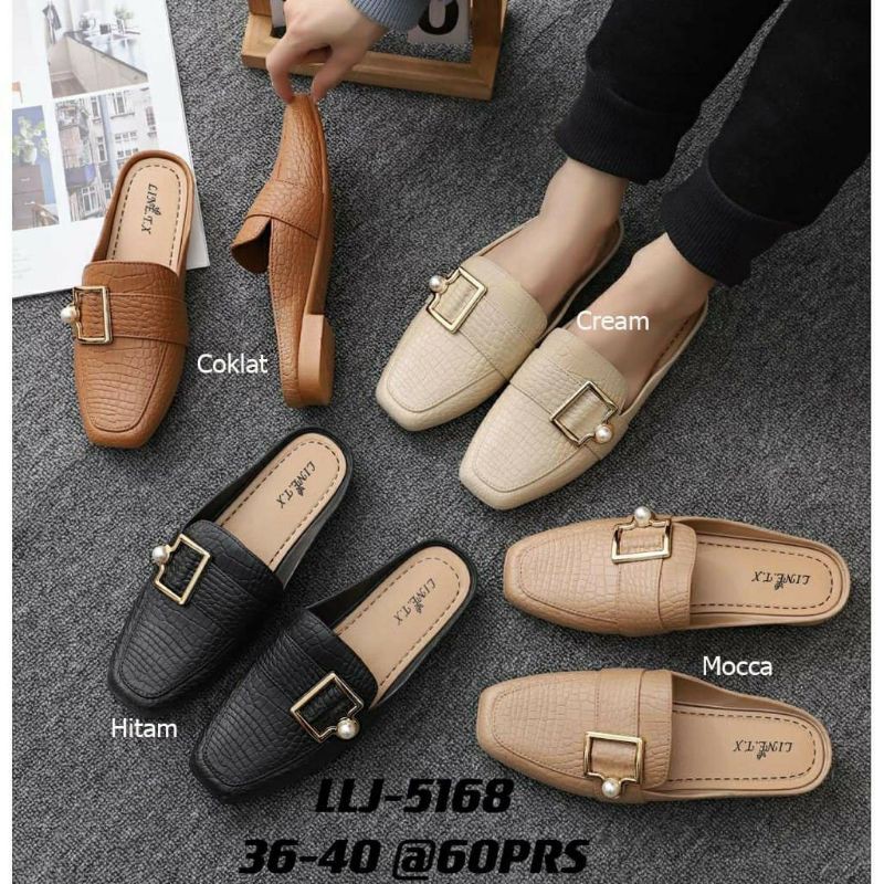 SLOP LINE T. X / MELISA 5168 / NEXAS 5168-1 SLOP WANITA GESPER MUTIARA