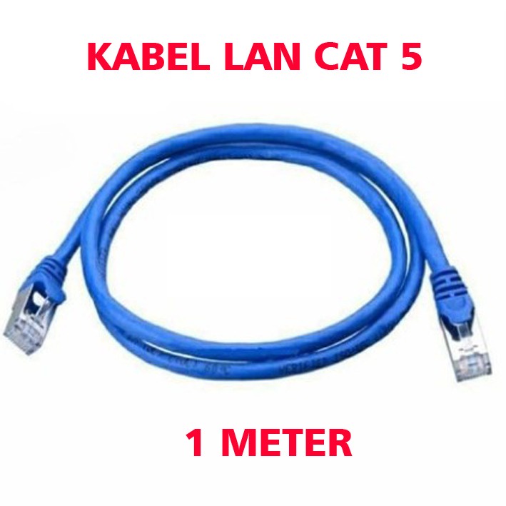 Jual Kabel LAN RJ45 1M CAT 5 / Kabel UTP 1 Meter Pabrikan High Quality ...