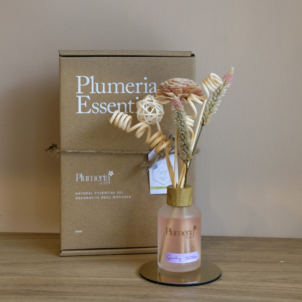 Reed Diffuser Plumeria Scent Essential Oil - Senandung Pengharum Ruangan-3