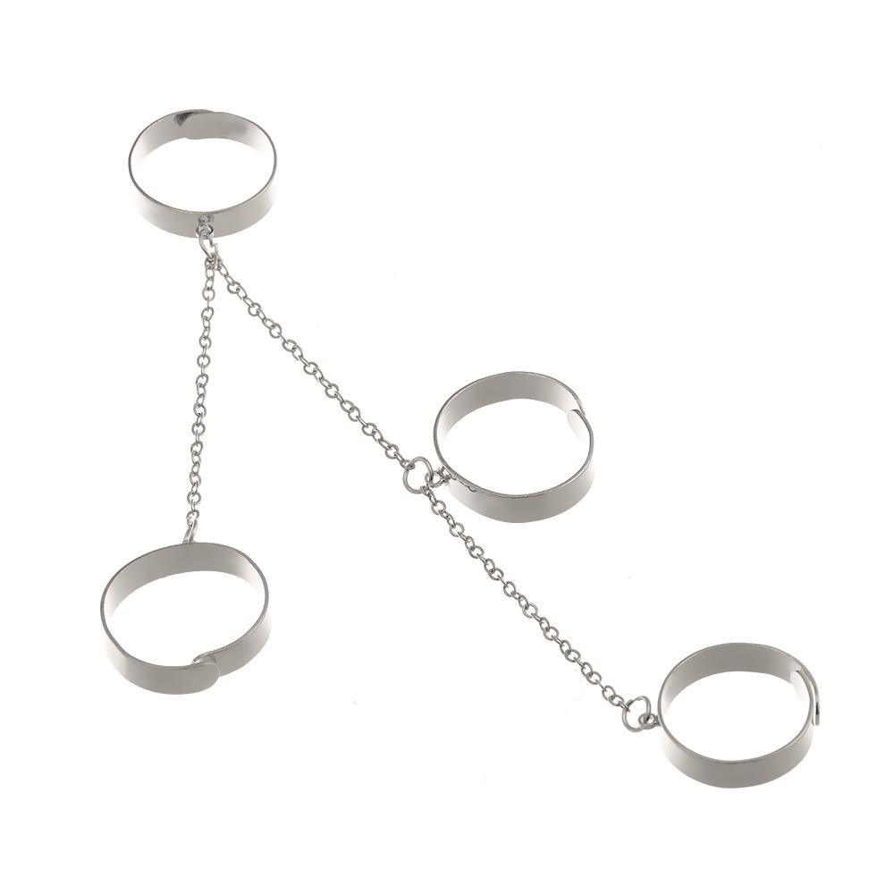 Solighter Cincin Jari Wanita Multi-Layer Terbuka Hip Pop