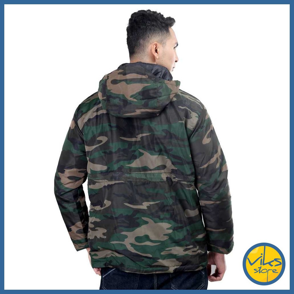 [Cod] Jaket Parka Pria Cowok Distro Kuzatura Lokal Premium Original Trucker Camo