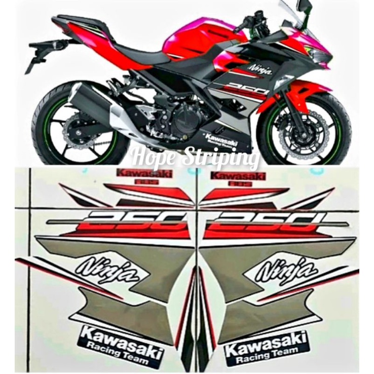 Striping New Ninja 250 Fi ABS th 2018 Merah