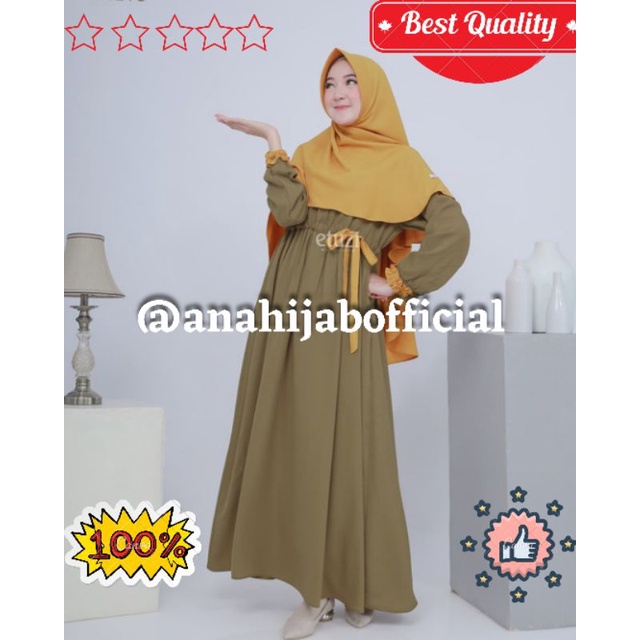 DRESS ARAA GAMIS POLOS BY ETUZI HIJAB SYARI