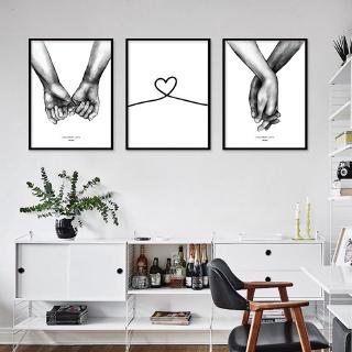 Lukisan Tangan Cinta Warna Hitam Dan Putih Bahan Kanvas Lukisan Tangan Cinta Warna Hitam Dan Putih Bahan Kanvas