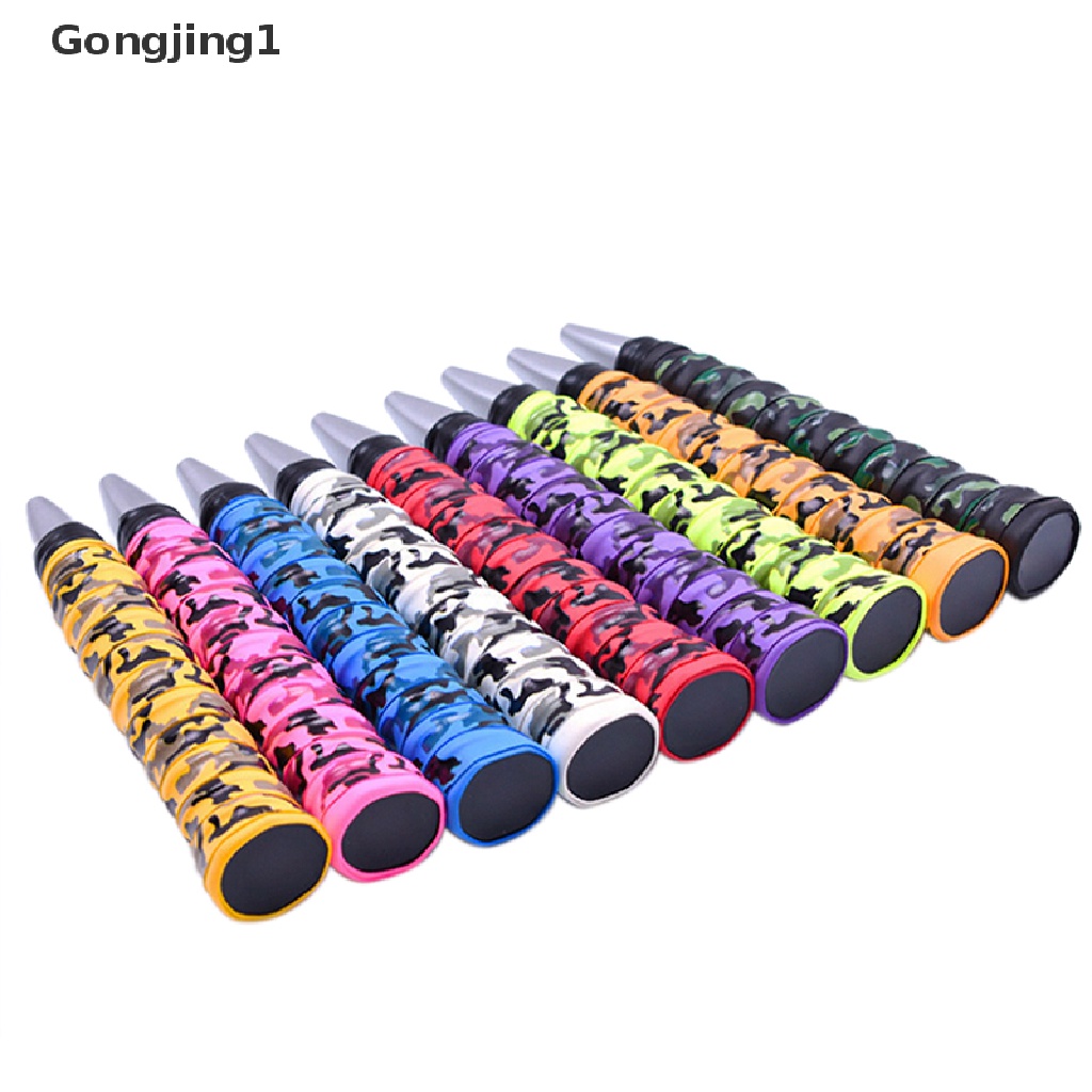 Gongjing1 Tape Grip Raket Tenis / Badminton Motif Camo Anti slip Menyerap Keringat