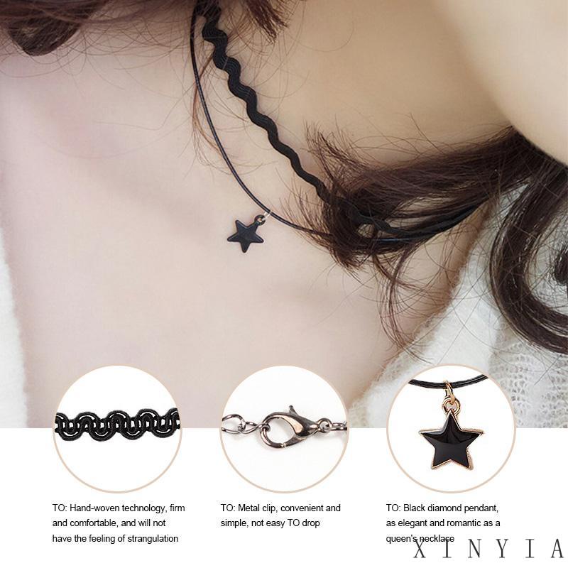 Kalung Bahan Kulit Velvet Model Hollow Gaya Vintage Gothic Untuk Wanita