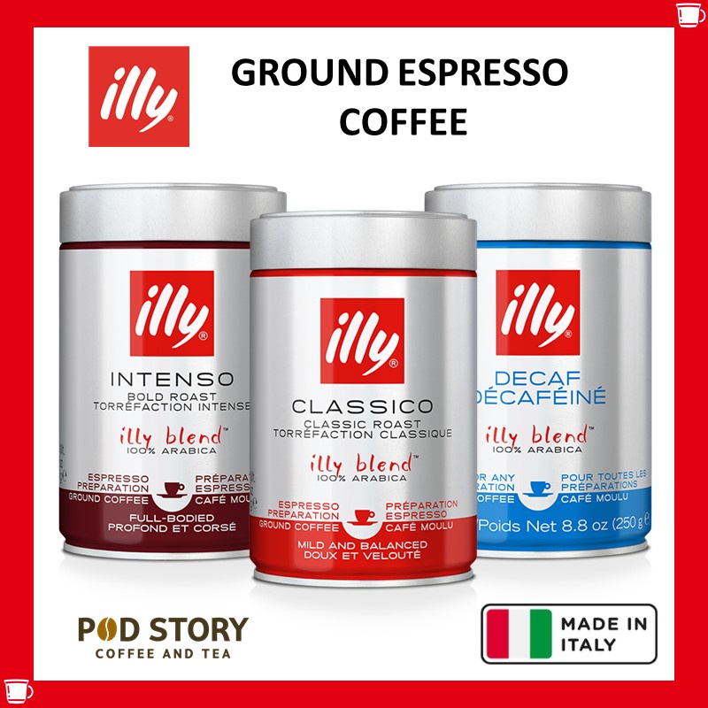 

Ground Coffee illy / Bukuk Kopi Premium italia Medium Roast 250gr