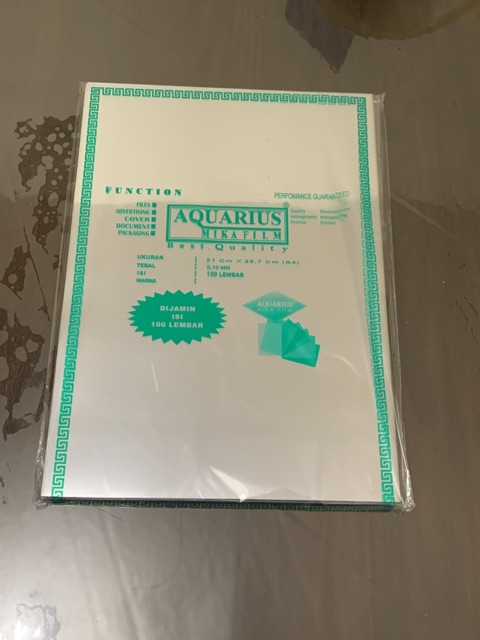 

RB Plastik Mika Jilid Aquarius tebal 0.10 mm A4