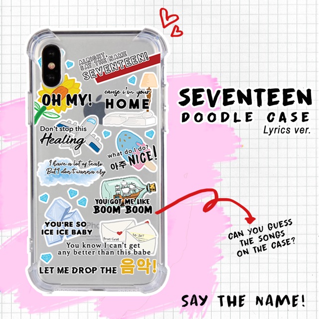 SEVENTEEN Doodle Case by Kulkit