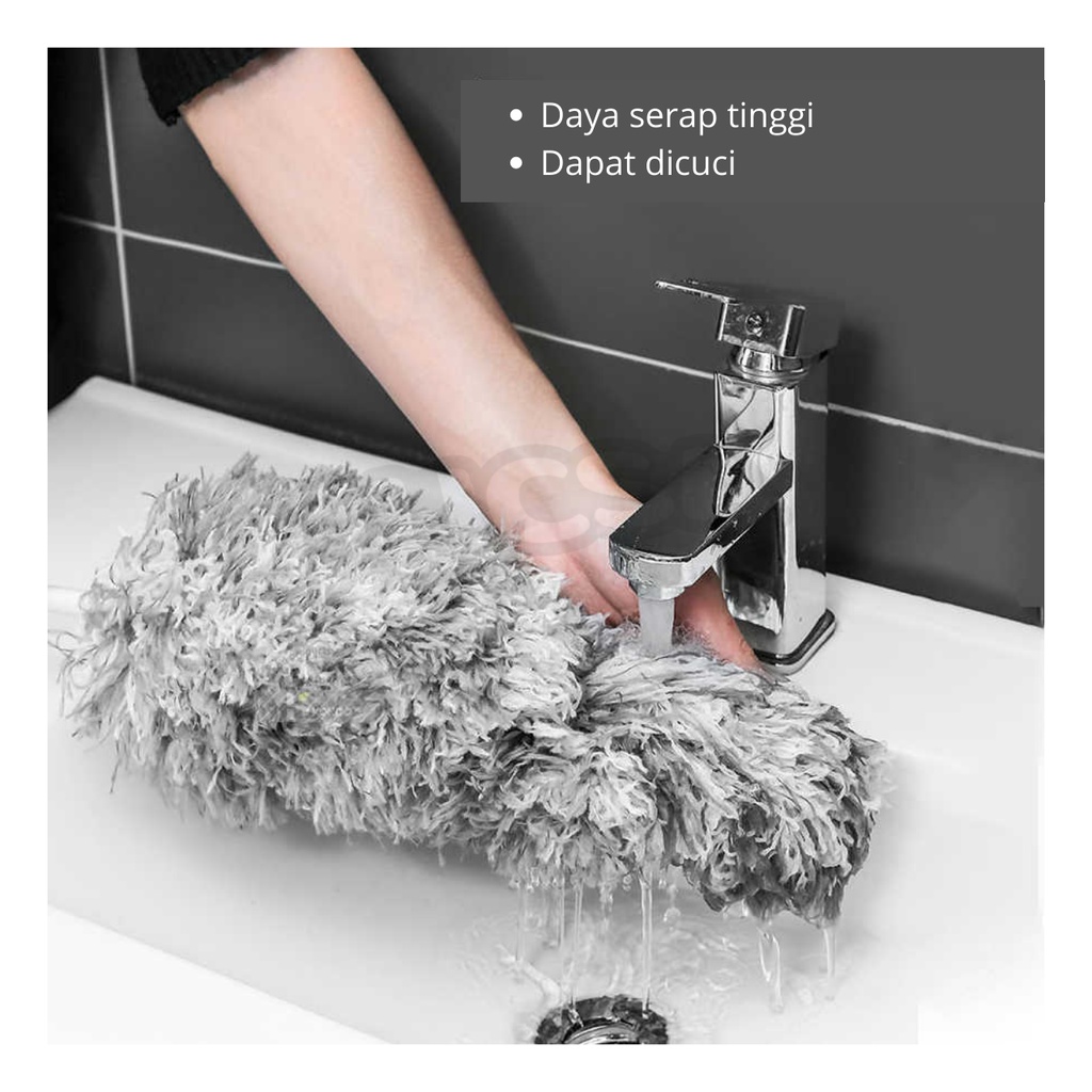 Ay00 Lucsa - Teleduster Kemoceng Panjang 2.8m Teleskopik Microfiber Kemonceng Kamoceng