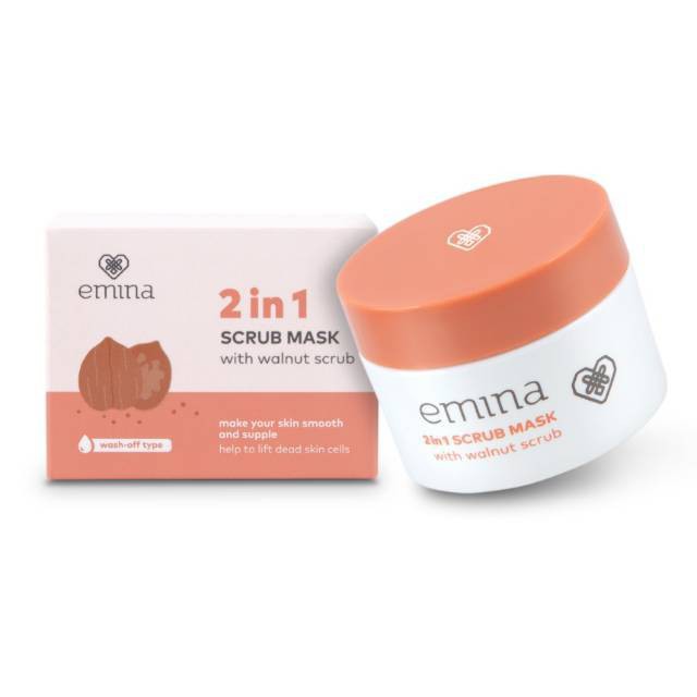 Emina 2in1 Scrub Mask with Walnut Scrub 50ml