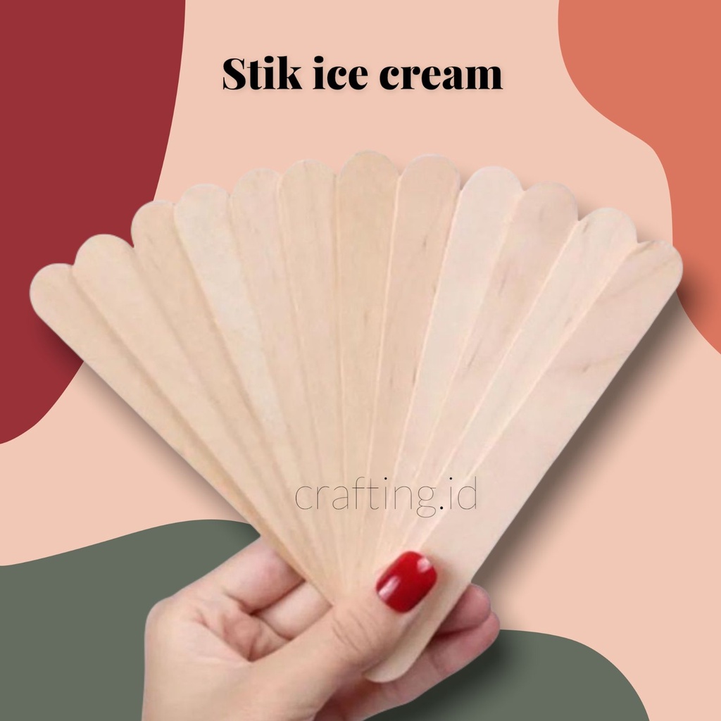 STIK ICE CREAM POLOS DAN WARNA