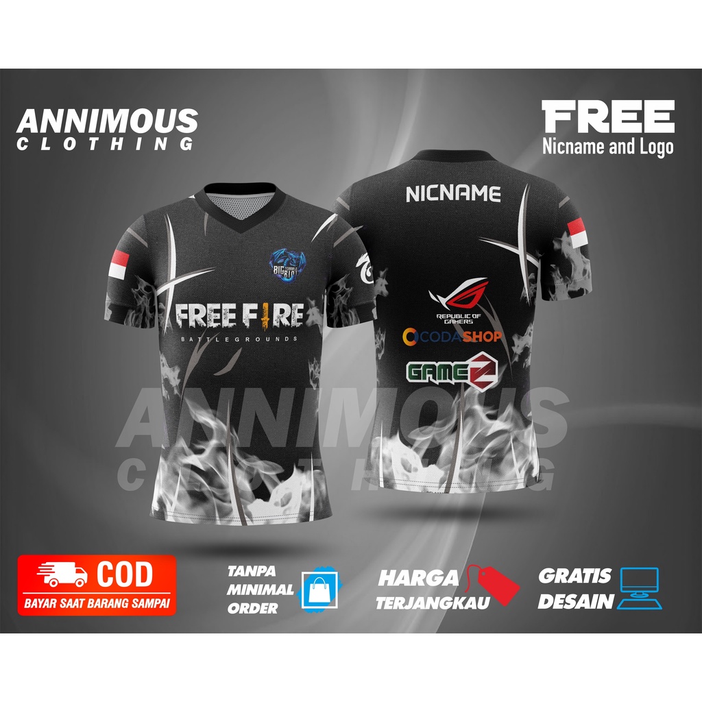 BAJU JERSEY GAMING FREE FIRE GUILDE ESPORTS ASAP