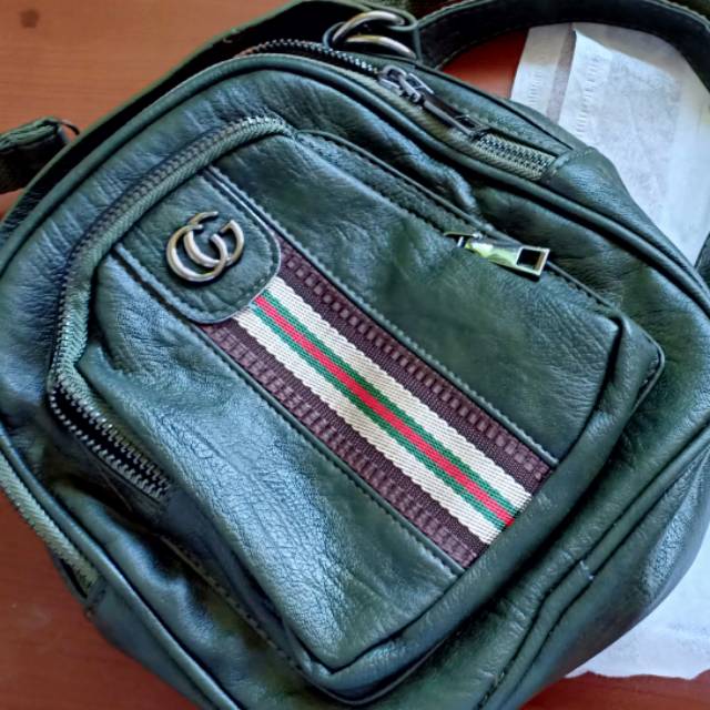tas gucci hijau mini,,bisa ransel,,samping dan tenteng